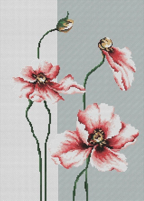 RARE find: Poppies SB2239 - Cross Stitch Kit by Luca-s