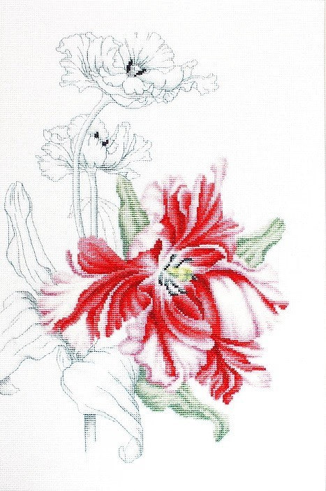 RARE find: Red tulips SB2241 - Cross Stitch Kit by Luca-s