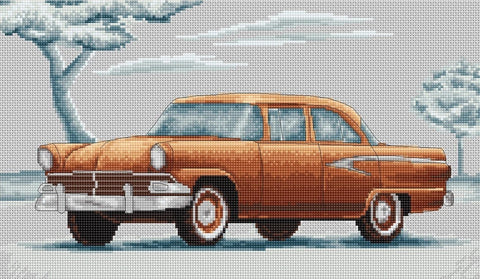 RARE find: Retro cars SB2234 - Cross Stitch Kit by Luca-s