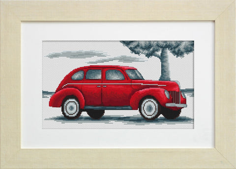 RARE find: Retro cars SB2237 - Cross Stitch Kit by Luca-s