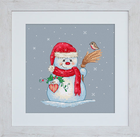 RARE find: Snow Man SB1049 - Cross Stitch Kit by Luca-s