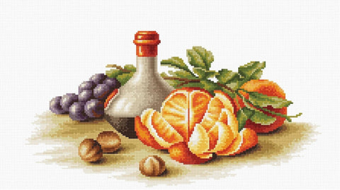 RARE find: Still Life with Oranges SB2250 - Cross Stitch Kit by Luca-s