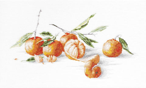 RARE find: Still life with tangerines SB2255 - Cross Stitch Kit by Luca-s