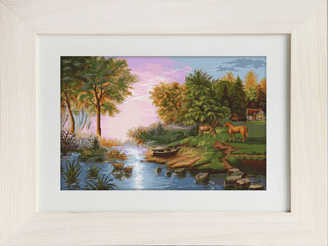 RARE find: Summer Landscape SB431 - Cross Stitch Kit by Luca-s