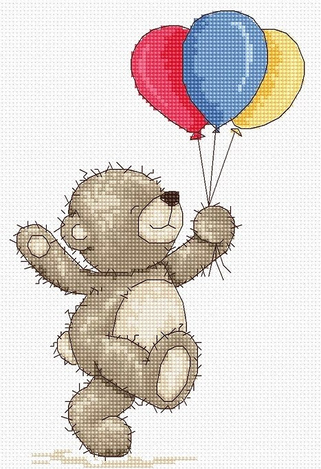 RARE find: Teddy Bruno SB1097 - Cross Stitch Kit by Luca-s