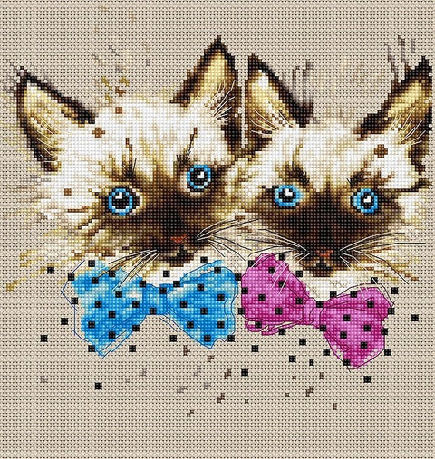 RARE find: The Cats SB2298 - Cross Stitch Kit by Luca-s