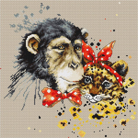 RARE find: The Monkey SB2308 - Cross Stitch Kit by Luca-s