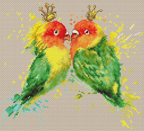 RARE find: The Parrots SB2309 - Cross Stitch Kit by Luca-s