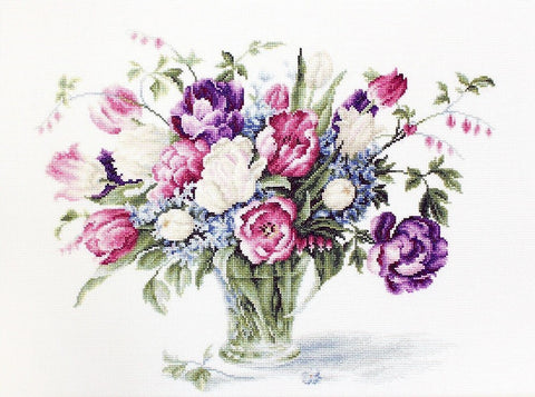 RARE find: Tulips SB2261 - Cross Stitch Kit by Luca-s