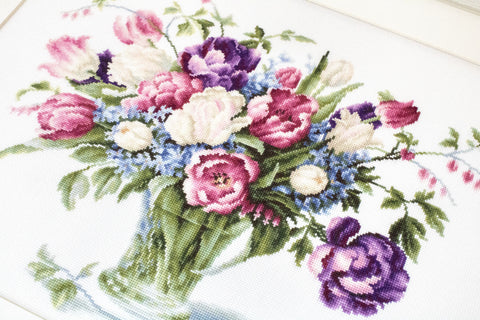 RARE find: Tulips SB2261 - Cross Stitch Kit by Luca-s