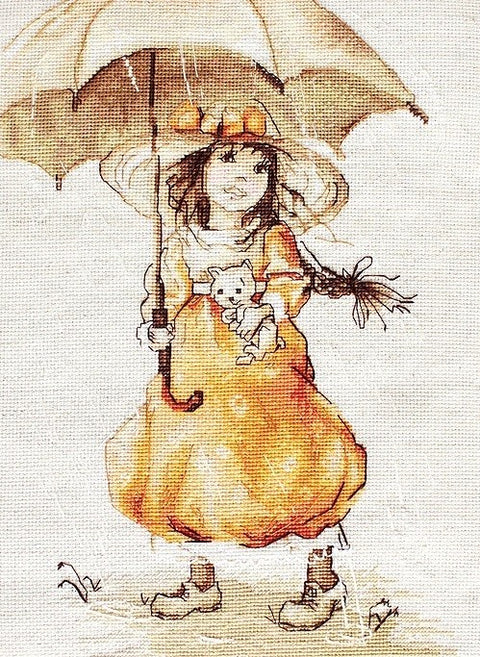 RARE find: Umbrella SB1065 - Cross Stitch Kit by Luca-s