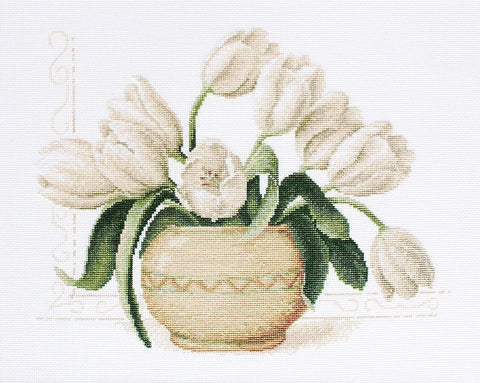 RARE find: Vase of tulips SB2217 - Cross Stitch Kit by Luca-s