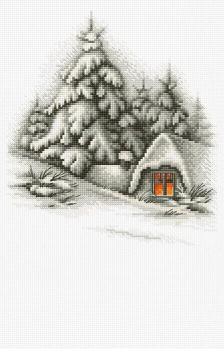 RARE find: Winter Landscape SB2279 - Cross Stitch Kit by Luca-s