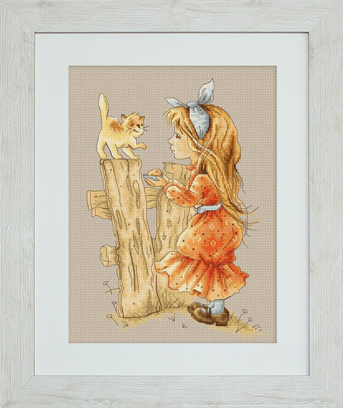 RARE find: With a Kitten SB1106 - Cross Stitch Kit by Luca-s