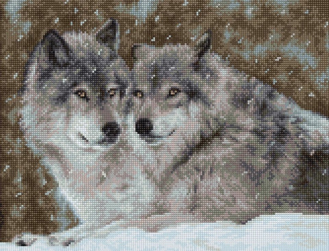 RARE find: Wolves SB2291 - Cross Stitch Kit by Luca-s