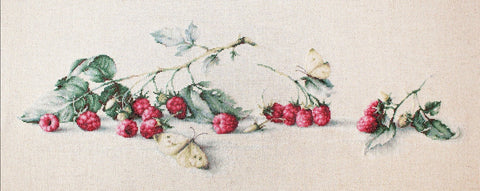 Raspberries with Butterfly SBL2253 - Cross Stitch Kit by Luca-s