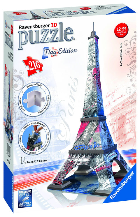 Ravensburger dėlionė "3D Puzzle Flag Edition Eiffel Tower - Paris"