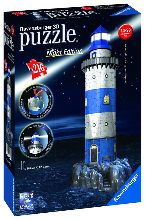 Ravensburger dėlionė "3D Puzzle Light House. Night Edition"