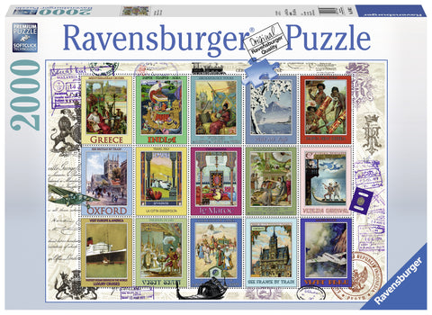 Ravensburger dėlionė "Puzzle 2000 Vacation Stamps"