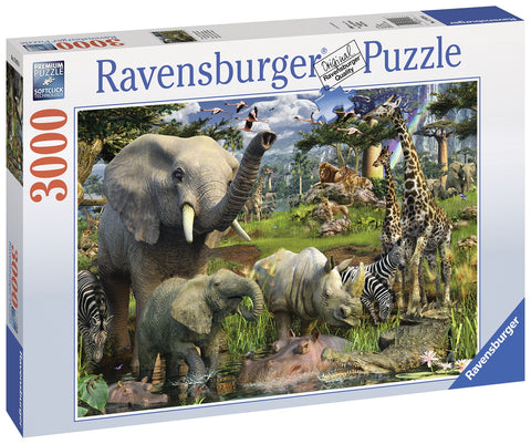 Ravensburger dėlionė "Puzzle 3000 Animals at the Waterhole"