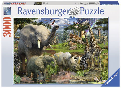 Ravensburger dėlionė "Puzzle 3000 Animals at the Waterhole"