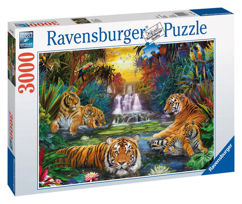 Ravensburger dėlionė "Puzzle 3000 Tigers at the Waterhole"