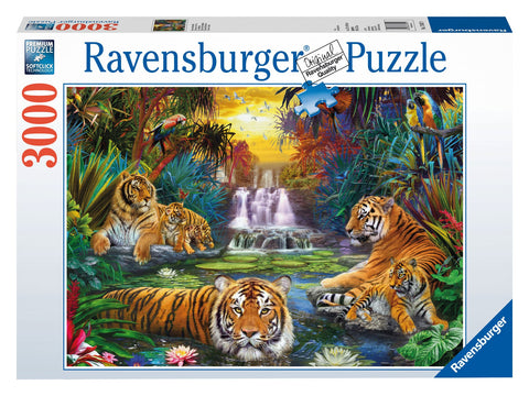 Ravensburger dėlionė "Puzzle 3000 Tigers at the Waterhole"