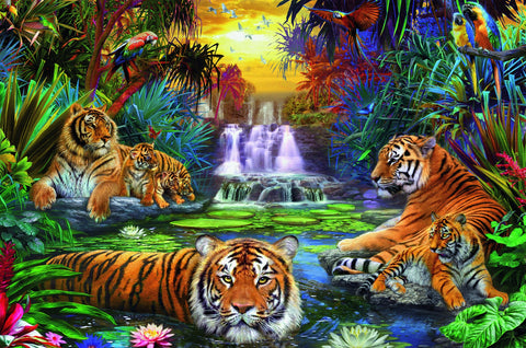 Ravensburger dėlionė "Puzzle 3000 Tigers at the Waterhole"