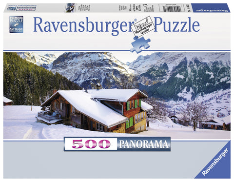 Ravensburger panoraminė dėlionė "Puzle 500 Chalet in the Alps"