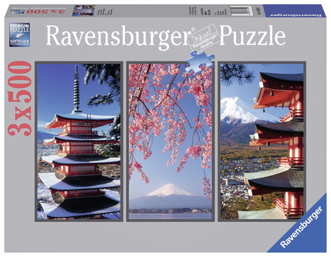 Ravensburger trys dėlionės viename: "Puzzle 3x500 Japan"