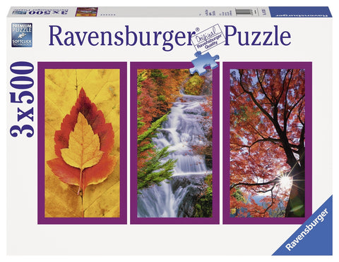 Ravensburger trys dėlionės viename: "Puzzle 3X500 Nature Impressions"