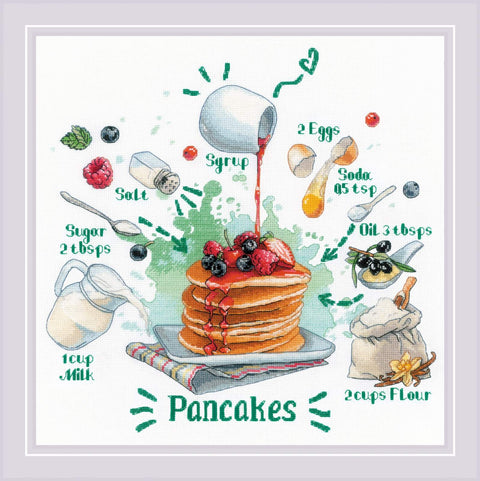 Recipe. Pancakes cross stitch kit by RIOLIS Ref. no.: 1919