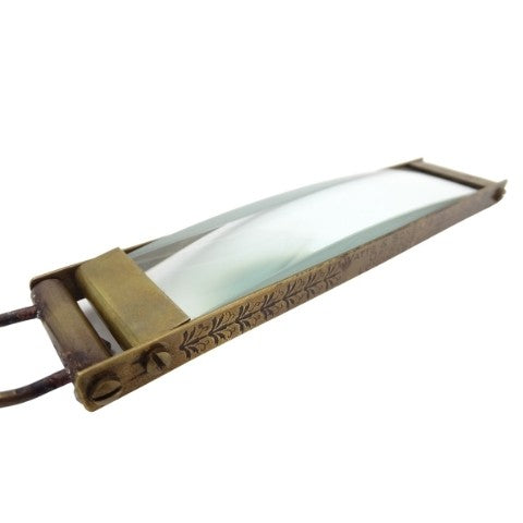 Rectangular magnifier in a leather case MFK