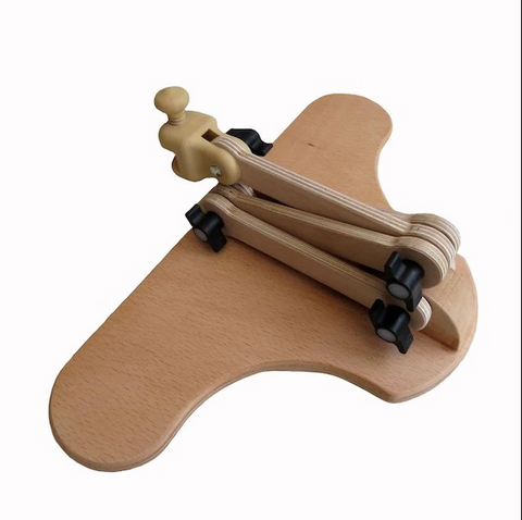 Adjustable Embroidery Stand for Table or Chair, Nurge Solid Beech Wood, Natural Finish, Compatible with Most Hoops