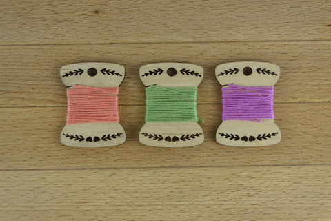 Durable Embroidery Thread Bobbins, 50-Pack for Sewing and Thread Organization, Embroidery Craft Pattern 2