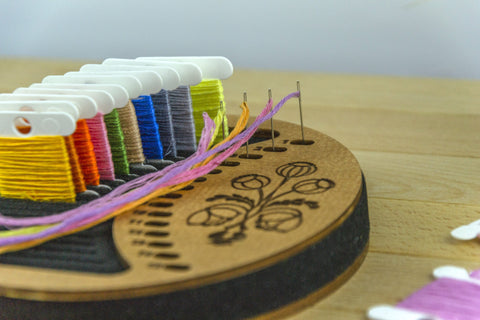Embroidery Thread Bobbin Organizer for Plastic Spools, Craft Accessory Storage Case, Embroidery Craft