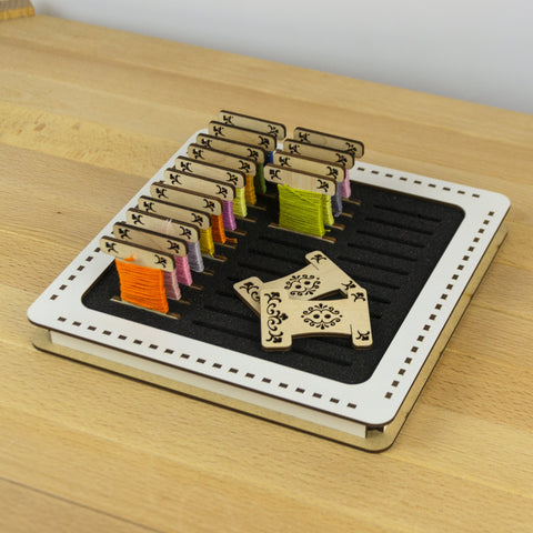 Embroidery Thread Spool Organizer Box – Compact Storage for Standard-Size Spools, Embroidery Craft