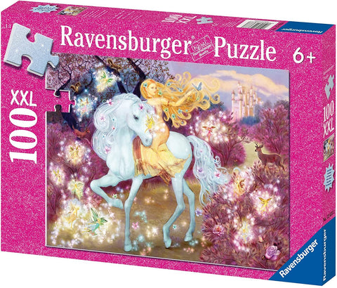 Riding in the Woods 100 Piece Glitter Puzzle