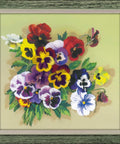 Pansies Satin Stitch Cross Stitch Kit from RIOLIS Ref. no. 0059 PT - Hobby.lt
