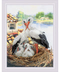PT Stork Family cross stitch kit by RIOLIS Ref. no.: 0088PT