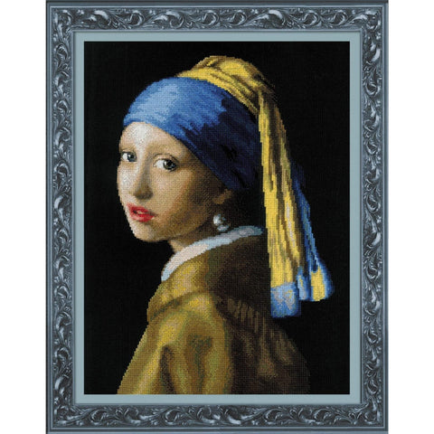 Girl with a Pearl Earring after J. Vermeer's Painting. Cross Stitch kit by RIOLIS Ref. no.: 100/063
