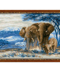 Elephants in the Savannah Cross Stitch Kit from RIOLIS Ref. no. 1144 - Hobby.lt
