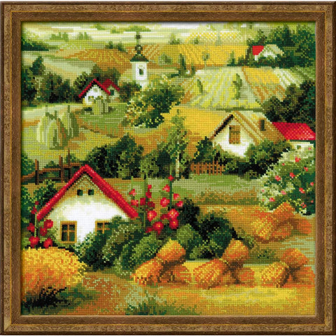 Serbian Landscape Cross Stitch Kit from RIOLIS Ref. no. 1569 - Hobby.lt