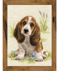 Basset Hound Puppy Cross Stitch Kit from RIOLIS Ref. no. 1578 - Hobby.lt