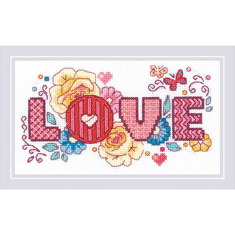 Love cross stitch kit by RIOLIS Ref. no.: 1853