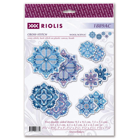 Snowflakes Decorations cross stitch kit by RIOLIS Ref. no.: 1889AC