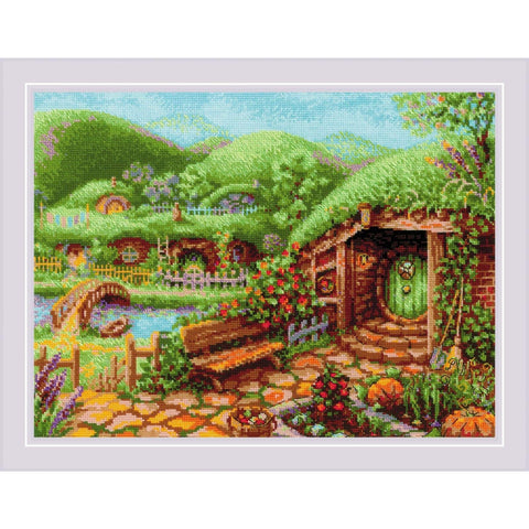 Green Hills cross stitch kit by RIOLIS Ref. no.: 1904
