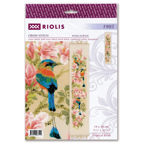 Tropical Birds cross stitch kit by RIOLIS Ref. no.: 1905