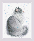 Snowy Meow cross stitch kit by RIOLIS Ref. no.: 1912