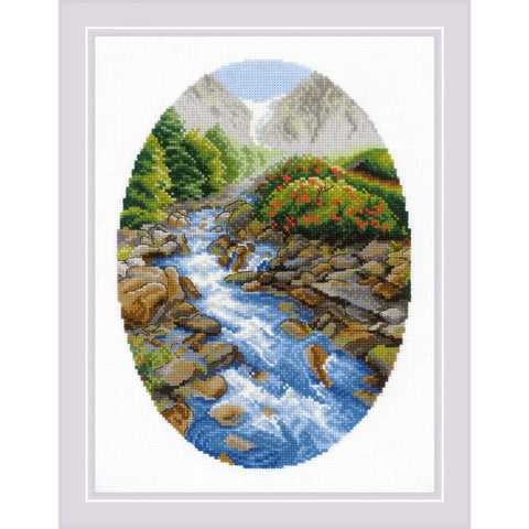 Upstream cross stitch kit by RIOLIS Ref. no.: 1960